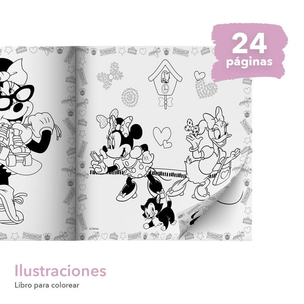 Libro de actividades de Minnie Mouse para limpiar con paño | Libro para colorear reutilizable para niños a partir de 3 años | 40 páginas con motivos que se pueden borrar Libro de actividades de Minnie Mouse para limpiar con paño | Libro para colorear reutilizable para niños a partir de 3 años | 40 páginas con motivos que se pueden borrar