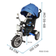 thumbnail image 4 of Triciclo para Niños The Baby Shop  para bebés, evolutivo Luz y Sonido Azul - 8 en 1, 4 of 7