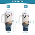 thumbnail image 6 of Yayeee 40oz Stainless Steel Tumbler with Straw and Handle Double-Wall Insulated Travel Water Bottle, Art Mountains, 6 of 8