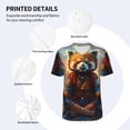 thumbnail image 3 of Rateoe Prairie Meditating Raccoon Pattern Men’s Baseball Short Sleeve Polo Shirt, Midweight Men's Shirt Golf Shirt Polo Shirts Quick Dry Short-3X-Large, 3 of 7