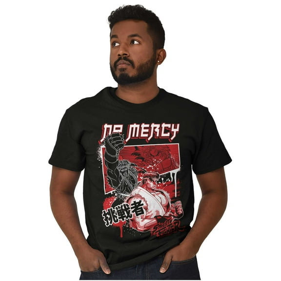 Kanji Street Fighter No Mercy Ryu Men's Graphic T Shirt Tees Brisco Brands S