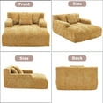 thumbnail image 6 of Chaise Lounge Chair Indoor, Oversized Boneless Sleeper Sofa Bed with 3 Pillows and Storage Pockets,Comfy Chenille Cloud Couch,Modern Deep Seat Reading Chair for Living Room, 6 of 7