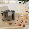 thumbnail image 3 of Anfilank Extra Wide Slot 2-Slice Toaster with Digital Countdown Timer, Stainless Steel, 6 Browning Settings, Built-in Warming Rack, Cancel/Bagel/Defrost Functions, 3 of 8