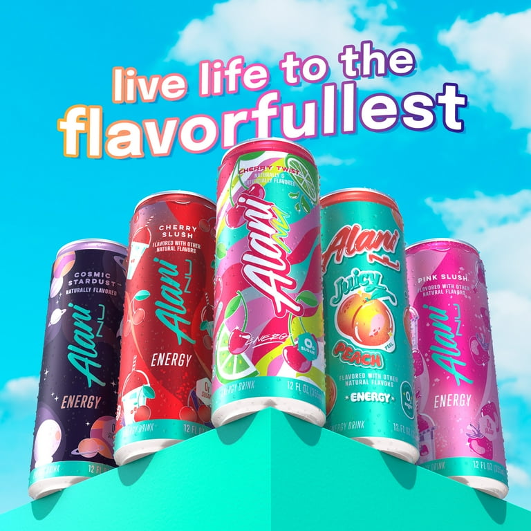 Alani Nu Sugar Free Energy Drink, Variety Pack, Pink Slush, Orange