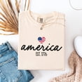 thumbnail image 2 of Comfort Colors Patriotic Heart Shirt, Vintage Flag America Est. 1776 Graphic Tee, 2 of 6
