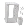 thumbnail image 2 of Support de Rangement de Bureau Double Couche avec Crochets et Porte-Plume, Conception Multifonctionnelle, Style d'Impression, Outil d'Organisation de Bureau pour Bureau de Salle de Bain de Cuisine, 2 of 8