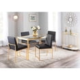thumbnail image 4 of LumiSource Gold Metal, Black PU High Back Fuji Dining Chair - Set of 2, 4 of 11