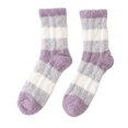 thumbnail image 2 of Womens Fuzzy Slipper Socks Thick Warm House Socks Stocking Stuffers Gifts Light Purple One Size, 2 of 3