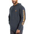 thumbnail image 2 of Wolverine Graphic Hoody- Sleeve Logo Men Dark Navy Heather, 2 of 4