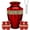 Red, variant on Set of 6 Red Decorative Urn for Ashes – 1 Large Adult Cremation Urn, 4 Mini Keepsake Urns & 1 Necklace Urn, Handcrafted Aluminum Memorial Tribute