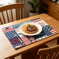thumbnail image 5 of American Independence Day Placemats Set of 1, Patriotic 4th of July Table Mats, Washable Polyester Table Decor for Dining & Party, Stars and Stripes Themed Tablecloth, 5 of 6