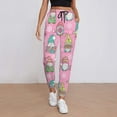 thumbnail image 2 of Women's Sweatpants, Pink Holiday Joy Baggy Sweatpants Joggers for Women, Fall Outfits for Women 2024 Lounge Yoga Athletic Workout Pants with Pockets, 2 of 7