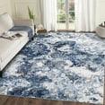 thumbnail image 2 of Hasoo Living Room Area Rug Polyester Blue Abstract Indoor Carpet Waterproof Foldable, 10' x 13', 2 of 5