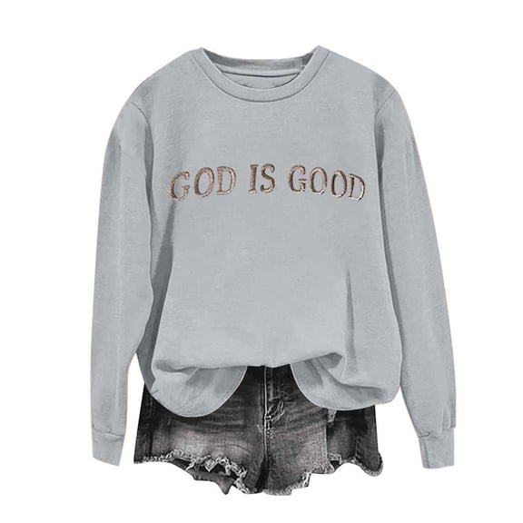 Sweatshirt Women Christian Religious Faith Classic Graphic Crewneck Pullover Long Sleeve Shirts Bible Verse