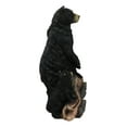 thumbnail image 5 of Rustic Forest Standing Black Bear and 2 Cubs On Faux Wooden Log Bridge Figurine, 5 of 9