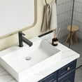 thumbnail image 2 of Undermount/Countertop Bathroom Sink, White Sink Undermount/Countertop Bathroom Sink, Porcelain Ceramic Lavatory Bathroom Vanity Sink with Overflow, 2 of 8