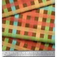 thumbnail image 3 of Soimoi Brown Heavy Canvas Fabric Check Check Print Fabric by the Yard 58 Inch Wide, 3 of 3