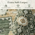 thumbnail image 4 of SIXHOME 8'x10' Area Rugs for Living Room Washable Traditional Distressed Carpet Non Slip Soft Retro Floral Indoor Throw Rug for Bedroom Dinning Room Vintage Green, 4 of 8
