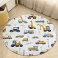 thumbnail image 5 of Excavator Construction Vehicle Truck Round Rugs -Washable Non-Slip Small Round Area Rug Throw Soft Circle Rugs for Bedroom, Modern Print Indoor Carpet for Entryway Sofa Living Room, 5 of 7