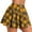 Yellow, variant on Women's High Waisted Short Skirts Plaid Print Pleated Casual Flowy Mini Skirt Comfort Fit Under $10