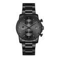 thumbnail image 1 of Relojes para hombre con cronógrafo de cuarzo resistente al agua y casual, fabricado en acero inoxidable y metal, fecha automática en manecillas de colores, 1 of 6
