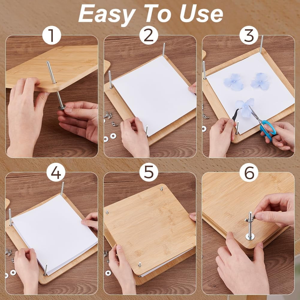 Wooden Flower Press 9.84x9.84 Inch Square Bookbinding Press Book Press Machine Flat Paper Press Machine Book Press Bookbinding