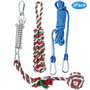 Prociv Outdoor Bungee Tug Toy, Dog Toy Hanging from Tree for Small to Large Dogs, Interactive Exercise Play Rope Cord & Tether Tug, Durable Spring Pole Rope for Tug of War, with Chew Rope Toy