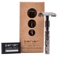 thumbnail image 1 of Parker 22R - Long Handle Butterfly Open Double Edge Safety Razor & 5 Parker Premium DE Blades, 1 of 4