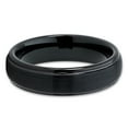 thumbnail image 2 of 6mm Black Tungsten Wedding Ring,Black Tungsten Ring,Tungsten Carbide Ring,Engagement,Anniversary Ring, 2 of 4