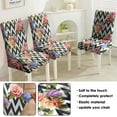 thumbnail image 5 of Charming Wildflower Dining Chair Covers Set of 4 Colorful Tropical Flower and Leaves Design Washable Polyester Stretch Slipcovers Removable Protector for Country Decor, 5 of 7