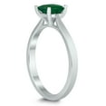 thumbnail image 2 of SZUL Women's Square Princess Cut 5MM Emerald Solitaire Ring in 10K White Gold, 2 of 4