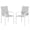 Light Grey, variant on Outsunny Set of 2 Outdoor Garden Chairs, Stackable Patio Dining Chairs