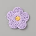 thumbnail image 1 of Two Tone Polyester Knitted Ornament Accessories for DIY Sewing Crafts Flower Lilac 25~26x26~27x2mm, 1 of 2