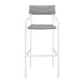 thumbnail image 4 of Modway Raleigh Stackable Outdoor Patio Aluminum Bar Stool in White Gray, 4 of 6