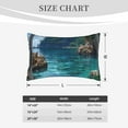 thumbnail image 4 of Pofeuu Tropical Paradise Window View Print Polyester Microfiber Plush Pillowcases, Super Soft and Cozy Pillow Case Covers with Envelop Closure（Pillow core not included）-20"x30", 4 of 6
