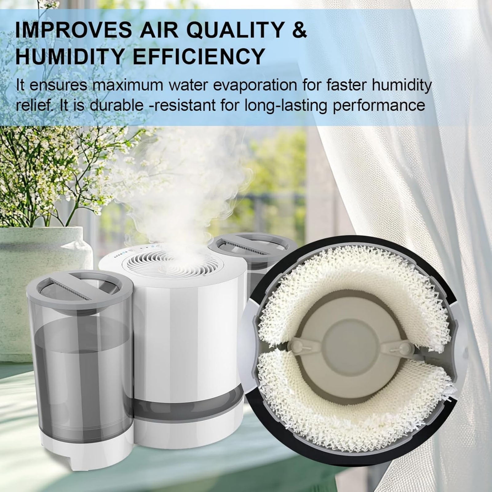 TAPDRA Honeycomb Design Humidifier Filter 2 Count For Evap2 Evap40 EVDC500 EVDC505 Humidifier Replacement Components