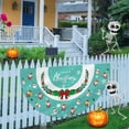 thumbnail image 5 of Shipiny Christmas Decorations Fan Shaped Christmas Garden Flag Christmas Santa Claus Hanging Flag Semicircle Banner, Blue, 5 of 5