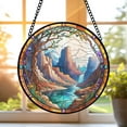 thumbnail image 7 of Pawberry Canyon Window Hanging Stained Glass, Canyon Suncatchers for Windows Stained Glass, Stained Glass Canyon suncatcher, 7 of 7