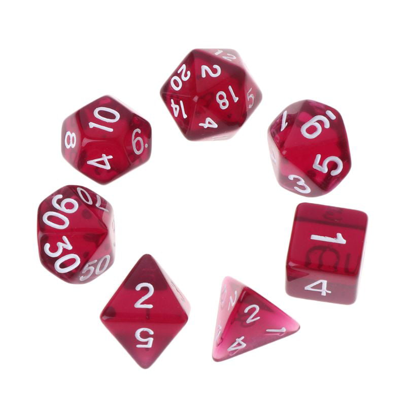 Pack Of 20 Multi-Sided Dice D4 D&D RPG Cup Game Polyhedral Dice Set Blue Red 