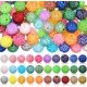 thumbnail image 2 of Huquary 80 cuentas redondas de diamantes de imitación de 0.787 in, bolas de discoteca, Halloween, otoño, Acción de Gracias, Navidad, resina de cristal, cuentas gruesas de chicle para hacer joyas, sumi, 2 of 4