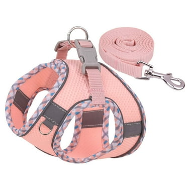 MsOrange Dog Harness For Small Medium Large Dogs No Pull Puppy Harness And Leash Set Dog Harness For Walking Running Training Small Dog Harness Medium Dog Harness Pink XS