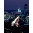 thumbnail image 2 of Highsmith, Carol 20x24 White Modern Wood Framed Museum Art Print Titled - Dusk view of Pennsylvania Avenue, Americas Main Street in Washington, D.C., 2 of 4