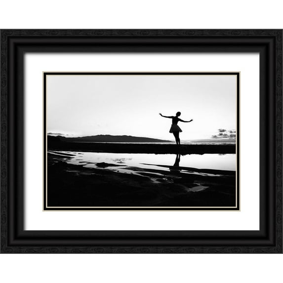 Medeiros, Paulo 14x11 Black Ornate Wood Framed with Double Matting Museum Art Print Titled - Beach Dance