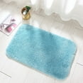 thumbnail image 1 of Alfombra de baño de microfibra lavable a máquina, larga, esponjosa, antideslizante y absorbente, gruesa, suave, 40x60 cm, azul oso de fresa Electrónica, 1 of 5