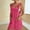Hot Pink, variant on XWSHYW Womens Dresses Plus Size Solid Color V Neck Holiday Party Dresses Sexy Sleeveless Loose Fit Beach Mid-Length Dress