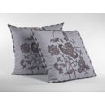 thumbnail image 4 of Coussin en Daim Double Face, avec Fermeture Éclair, Gris sur Blanc, 4 of 5