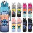 thumbnail image 2 of Botella de agua portátil de plástico de gran capacidad para deportes al aire libre con bonitos dibujos animados de Disney Lilo Stitch de 750 ml, 2 of 5