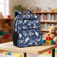thumbnail image 2 of Jeiento Blue Shark Lightweight 13.5" Preschool Backpack, Toddler Bookbag with Multiple Storage Pockets, Kids School Bag for Boys 2-6 Years, 2 of 7