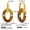 JDE0310031-BR, variant on 14k Gold Plated Amber Resin Hoop Earrings for Women Trendy, Hypoallergenic Chunky Gold Earrings Jewelry Gifts