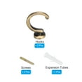 thumbnail image 3 of Uxcell Curtain Holdback Wall Mounted Curtain Tiebacks Screw Hooks Hanger Holder Bronze 2 Pack, 3 of 6
